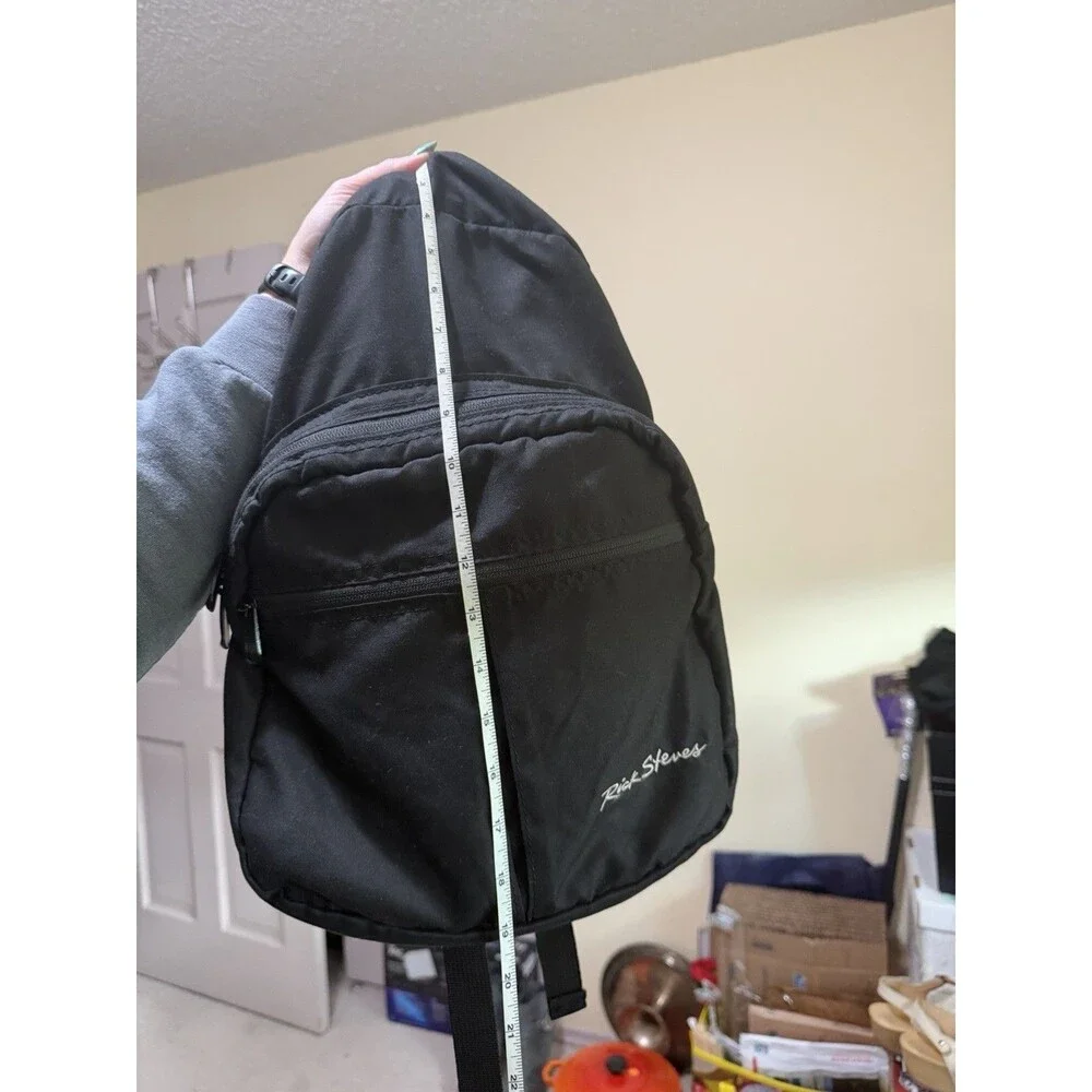Rick Steves Europe Backpack Black With Pockets And Adjustable Straps
